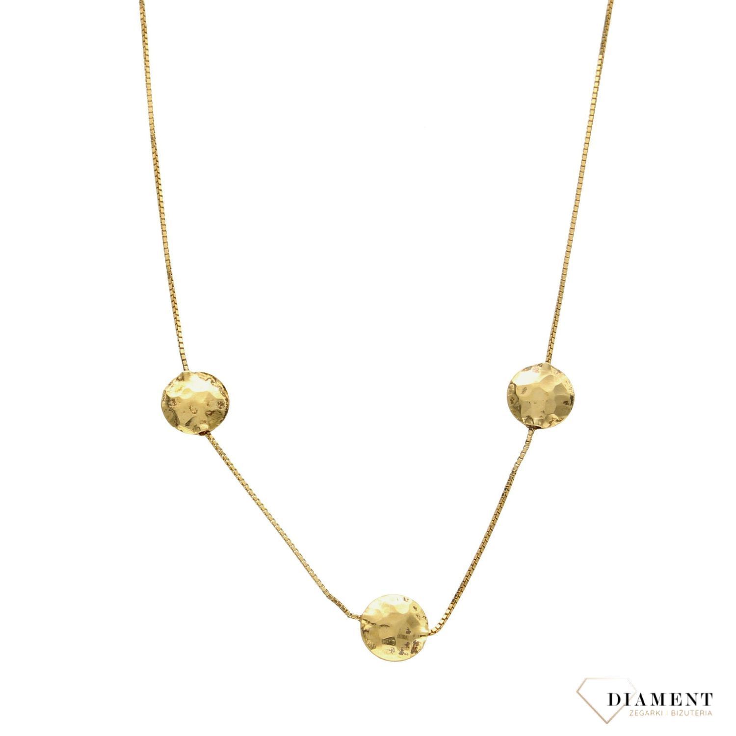 Naszyjnik srebrny pozłacane blaszki Dall'Acqua C RM 053.jpg